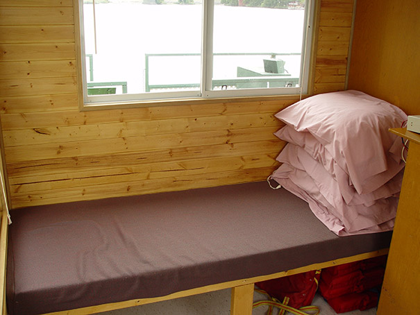 Houseboat Front Bench - Read and Relax while cruising Temagamils in Ontario